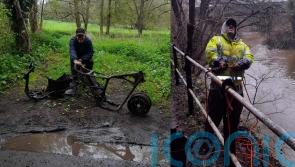 Magnet fishermen ‘hooked’ on hobby find wartime relics as well as knives and ‘criminal dumping grounds’ in rivers