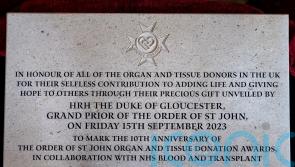 Permanent memorial unveiled to remember thousands of organ and tissue donors