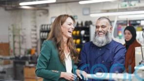 Princess of Wales tours textile mill with family connection