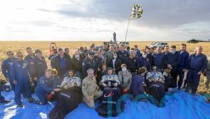 American and two Russians return to Earth after a year in space