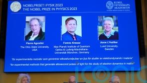 Nobel Prize in physics awarded to three scientists analysing electrons in atoms