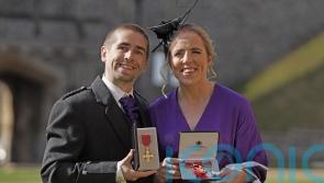 Husband and wife cyclists honoured with OBEs ‘hope to defend Paralympic titles’