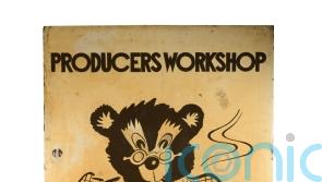 Music studio door painted with smoking teddy bear artwork to be sold at auction