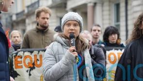 Greta Thunberg joins climate protest outside JP Morgan