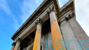 Just Stop Oil protesters spray Grade I listed Wellington Arch with orange paint