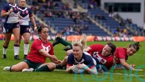 Amy Hardcastle and Tara-Jane Stanley lead England to 11-try rout of Wales