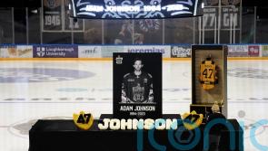 Ice hockey fans pay tribute to Nottingham Panthers player Adam Johnson