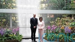 Crowds cheer as William arrives in Singapore for Earthshot Prize ceremony