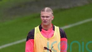 Erling Haaland trains for Manchester City after weekend injury scare