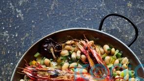 James Martin’s Valencia beans and red prawns recipe