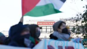 Hundreds of trade unionists blockade BAE Systems factory in Israel-Gaza protest