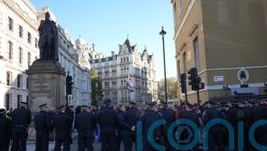 Counter-protesters clash with police ahead of pro-Palestine march in London