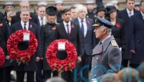 King leads Remembrance Sunday service at Cenotaph