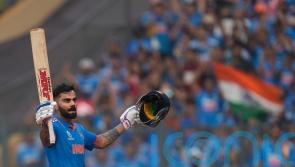 Virat Kohli hits record century as India post huge score in semi-final