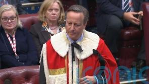 David Cameron takes seat in House of Lords after Foreign Secretary appointment