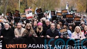 Tens of thousands gather for rally against antisemitism amid Gaza truce