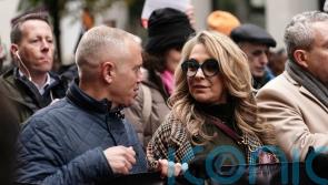Rachel Riley, Tracy-Ann Oberman and Eddie Marsan speak at antisemitism march