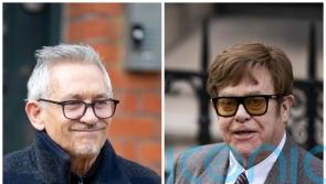 &lsquo;Sorry this is late!&rsquo; &ndash; Elton John settles &pound;10 football bet with Gary Lineker