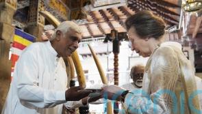 Princess Royal pays her respects at Sri Lankan Buddhist temple