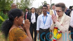 Anne watches land mine clearance at Sri Lanka’s former civil war front line