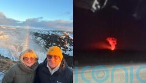 Couple on Iceland trip ‘alarmed’ but ‘excited’ to see erupting volcano