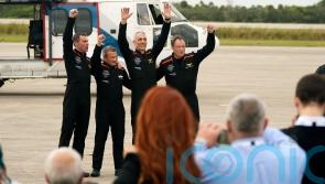 Astronauts head to space station on chartered flight