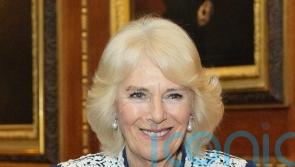 Camilla jokes about effect on sight of writing tiny book for royal dolls’ house