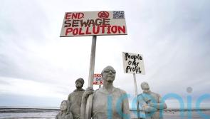Sculpture at beach stark reminder of sewage pollution battle, campaigners say