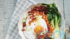 Crispy chilli rice with fried egg recipe
