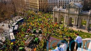 Thousands of farmers descend on Madrid for tractor protest over EU policies