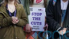Students stage Holyrood protest against education budget cut