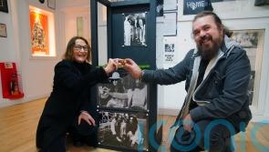 Acorns taken after they were planted by John Lennon and Yoko Ono go on display