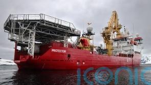 Royal Navy ice breaker HMS Protector visits Ukrainian Antarctic base