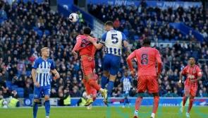 Lewis Dunk’s last-gasp leveller earns 10-man Brighton draw with Everton