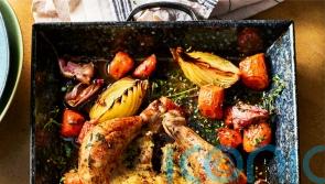 Garlic and herb roast butter chicken with pan gravy recipe