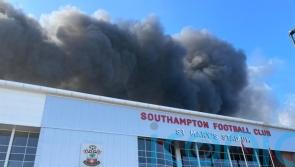 Large fire breaks out near football stadium in Southampton