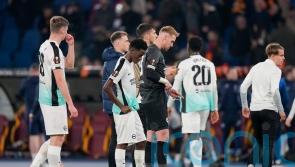Brighton’s European adventure in tatters after four-goal drubbing from Roma