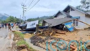 Seven missing and 19 dead as landslide and floods batter Sumatra in Indonesia