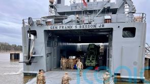 US ship with equipment to build pier on way to Gaza, part of plan to ramp up aid