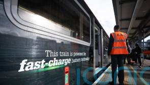 Rapid-charging battery train trial launched