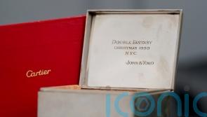 Rare Cartier silver gift box from John Lennon and Yoko Ono to be auctioned