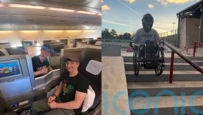 ‘Degraded’ wheelchair user, 15, forced to shuffle up plane stairs after British Airways lost specialist chair