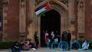 Queen’s University Belfast students stage sit in for Palestine