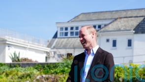 Kate doing well, William says, during visit to Isles of Scilly