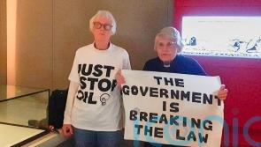 Just Stop Oil protesters in their 80s smash Magna Carta display case