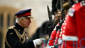 King pays tribute to Irish Guards ahead of Trooping the Colour