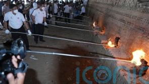 Cambodia burns &pound;55m of seized illegal drugs