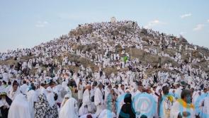 Muslim pilgrims converge at Mount Arafat for worship as Hajj reaches its peak