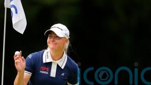 Charley Hull hit by late error as Amy Yang holds lead at Women’s PGA