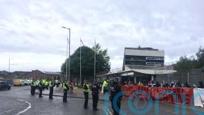 Twelve charged after pro-Palestinian demonstrators blockade factory